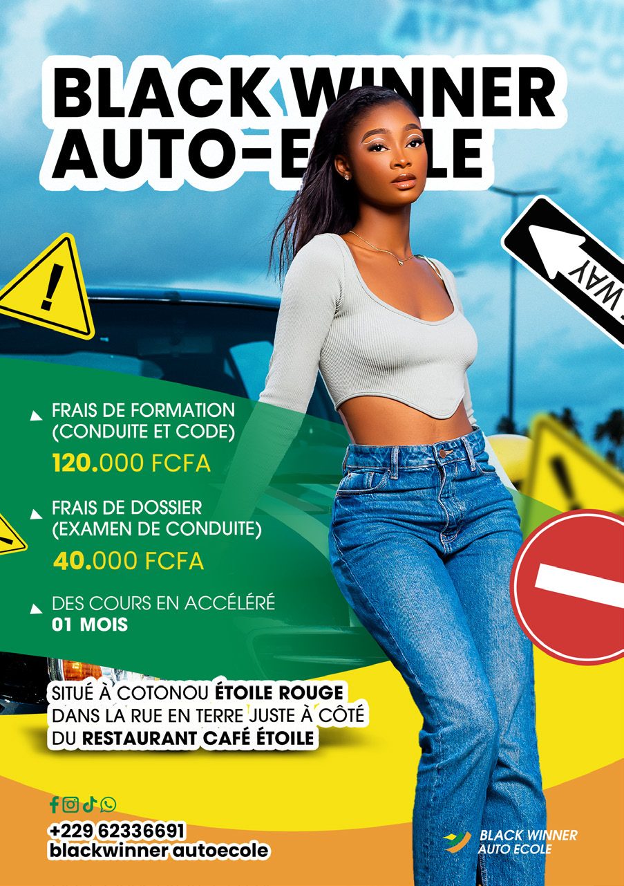 Affiche de campagne Black Winner Auto École